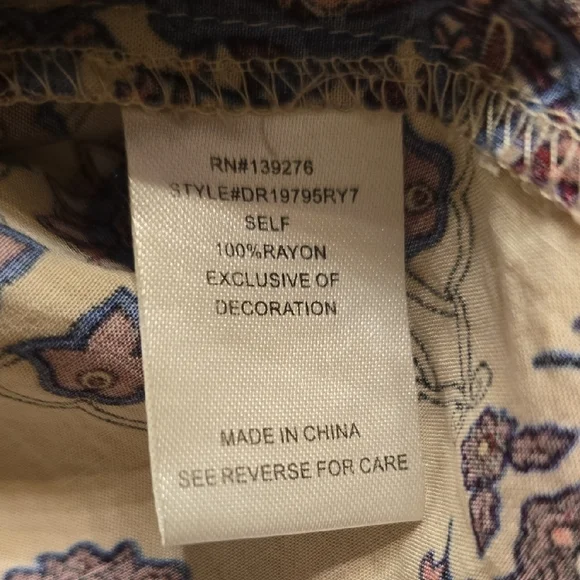 DR2 Purple and Blue Long Sleeve Smocked Blouse - Picture 10 of 11